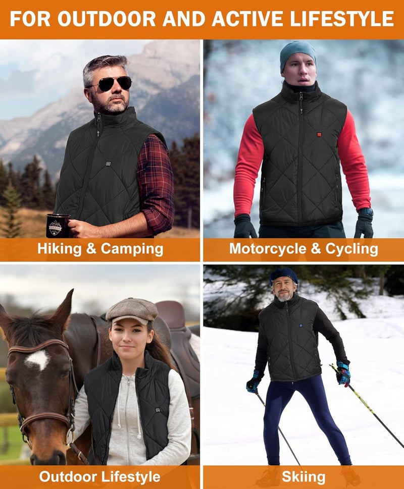 FERNIDA Heated Vest for Men & Women with Battery Pack USB 5V Thickened & Lightweight Heated Vest for Outdoor Body Warm - Image 5